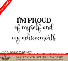 Proud Of Myself SVG SVG