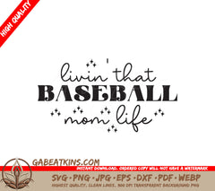 Baseball Mom SVG Design SVG