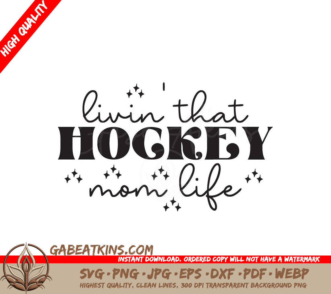 Hockey Mom Life SVG Design SVG