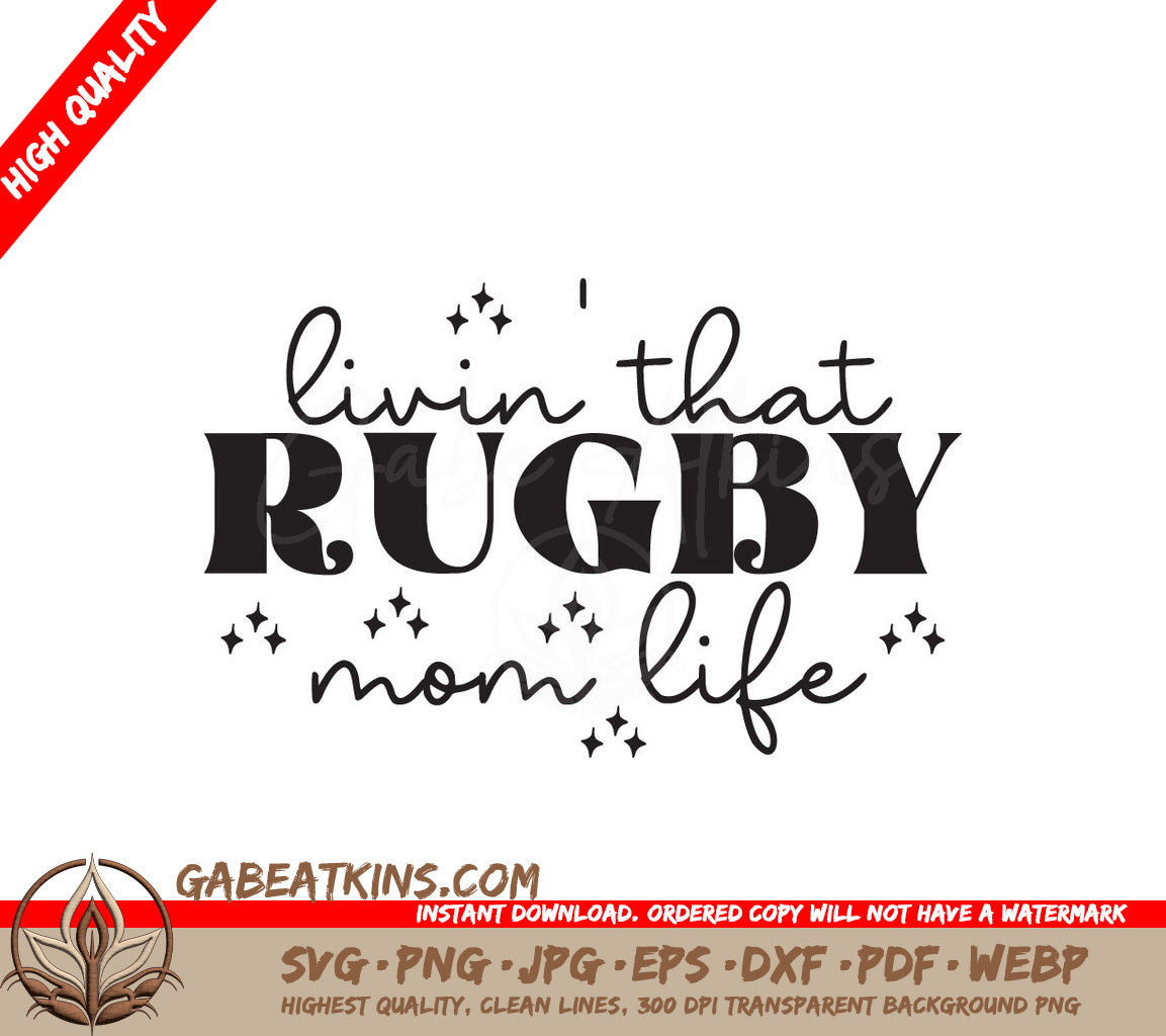 Rugby Mom Life SVG SVG