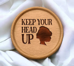 Strong Woman Head Up SVG SVG