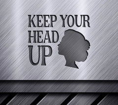 Strong Woman Head Up SVG SVG