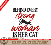 Strong Woman & Cat SVG SVG