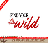 Red & Black Find Your Wild SVG SVG