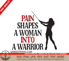 Strong Woman Warrior SVG Design SVG