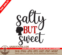 Black & Red Salty Sweet SVG SVG