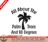 Palm Tree 80 Degrees SVG SVG