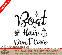 Boat Hair Dont Care SVG SVG