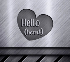 Black Heart Hello SVG Design SVG