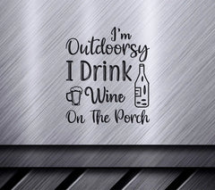 Outdoorsy Wine Porch SVG SVG