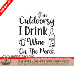 Outdoorsy Wine Porch SVG SVG
