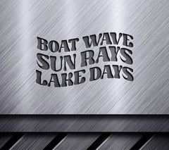 Lake Days Boat Wave SVG SVG