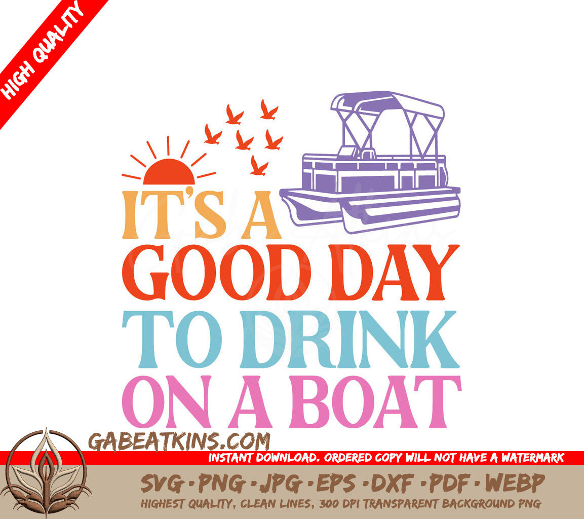 Boat Drink SVG Design SVG