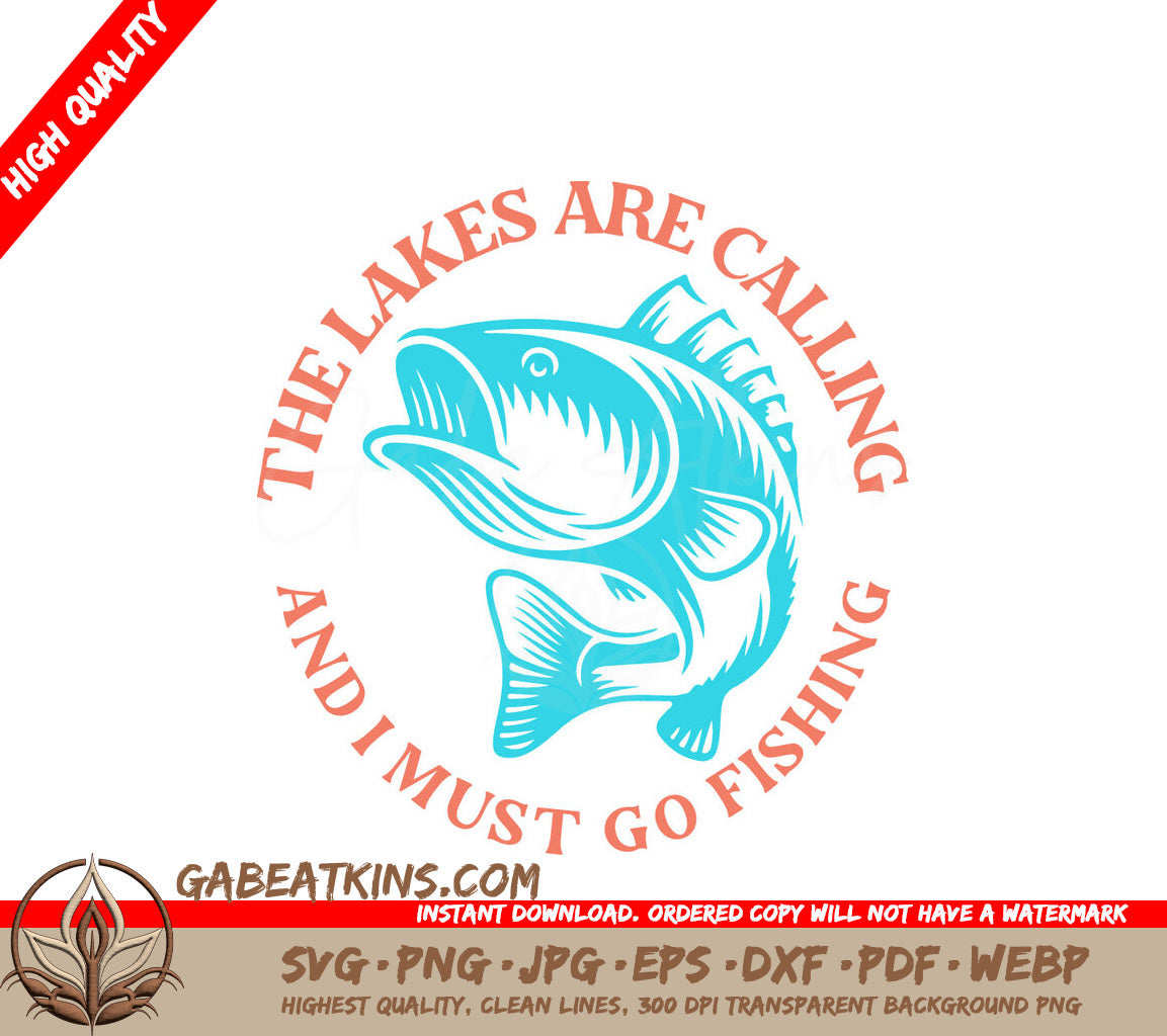 Lakes Calling Fishing SVG SVG