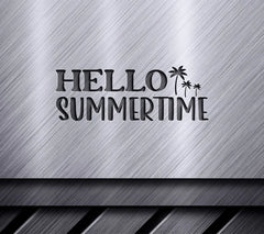 Hello Summertime Palm Tree SVG SVG