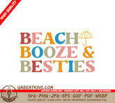 Beach Booze Besties SVG Design SVG
