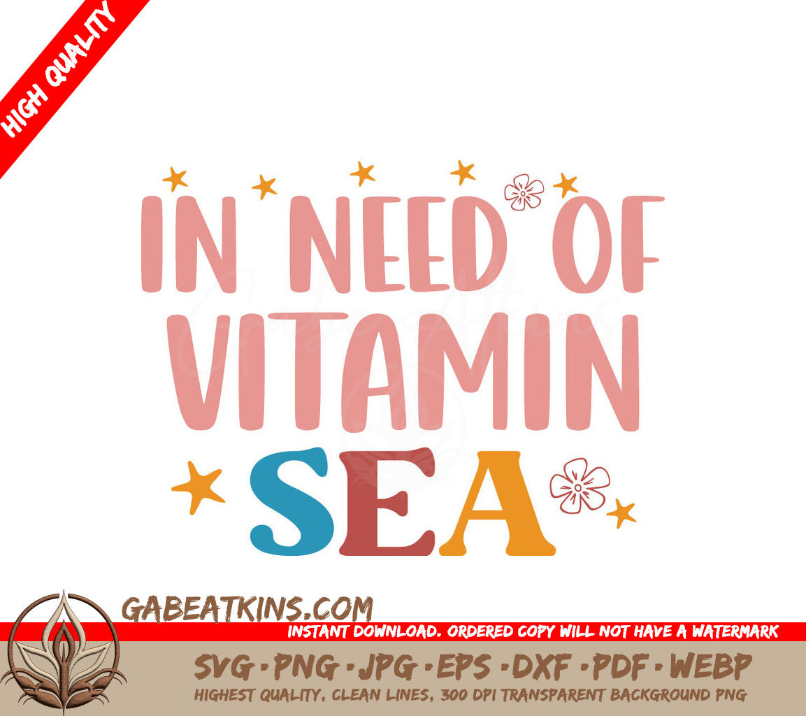 Vitamin Sea SVG Poster SVG