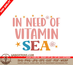 Vitamin Sea SVG Poster SVG