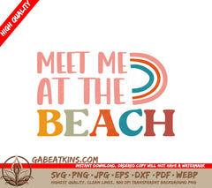 Colorful Meet Me At The Beach SVG SVG