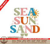 Sea Sun Sand SVG Design SVG