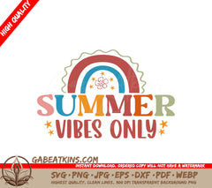 Rainbow Summer Vibes SVG SVG