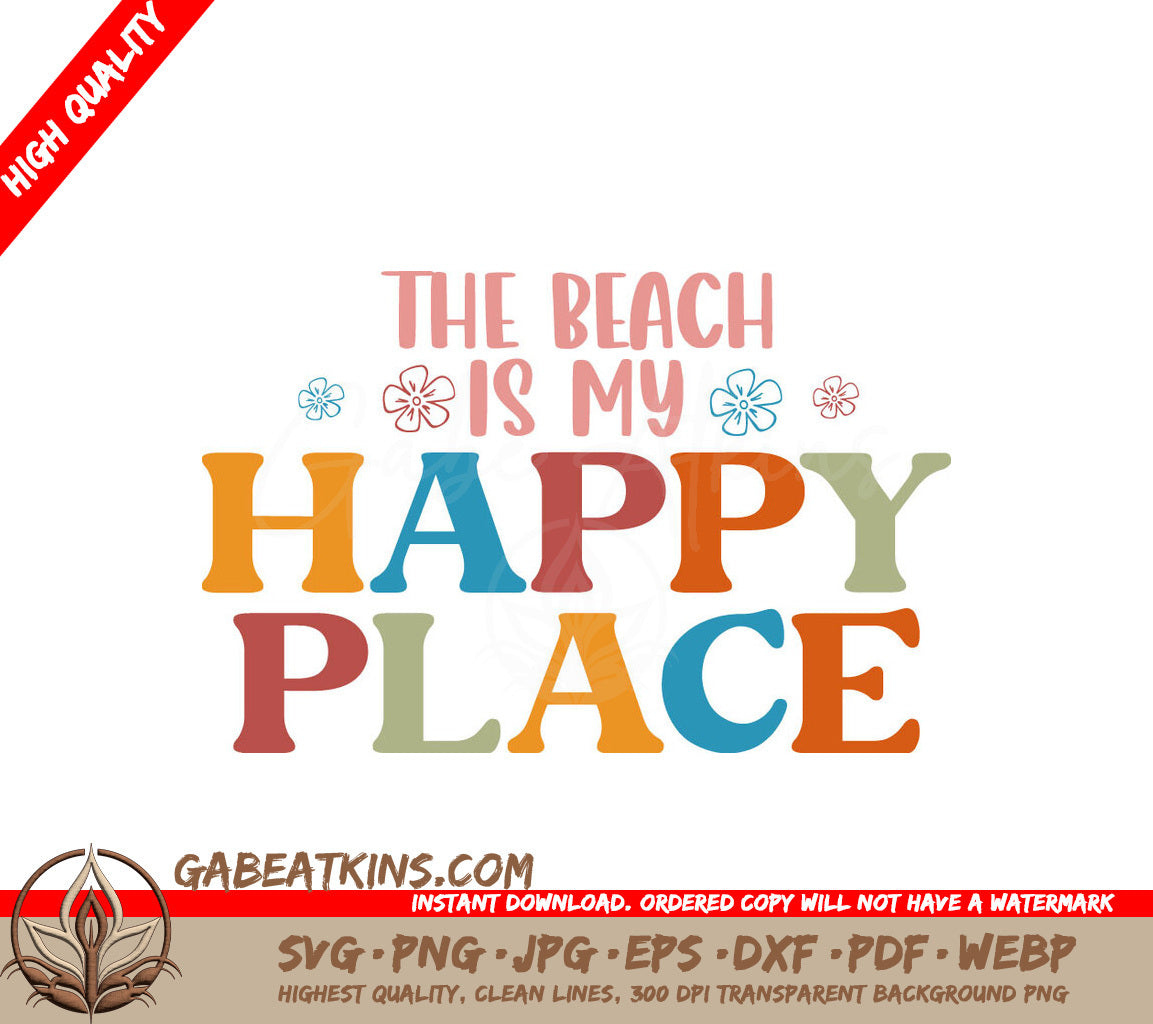 Beach Happy Place SVG SVG