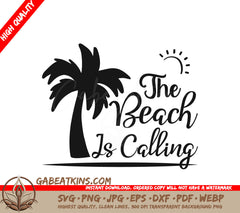 Beach Calling Palm Tree SVG SVG