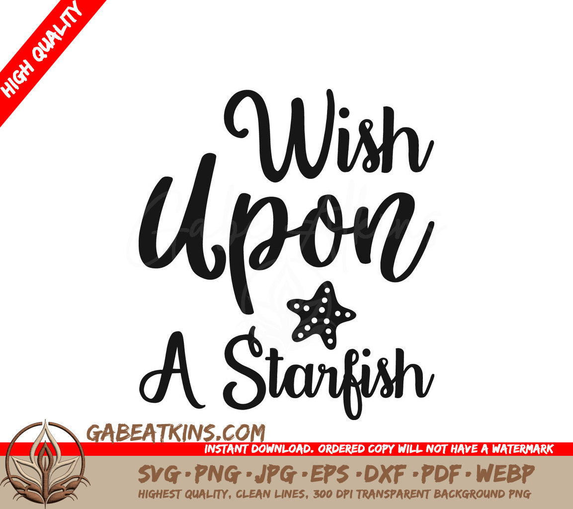 Starfish Wish SVG SVG