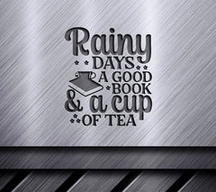 Rainy Day Tea & Book SVG SVG
