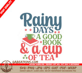 Rainy Day Tea & Book SVG SVG