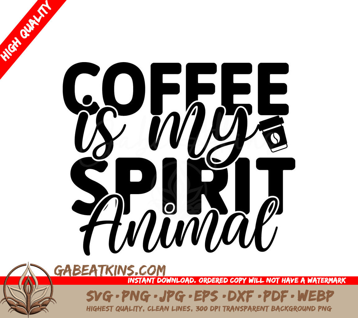 Coffee Spirit Animal SVG SVG