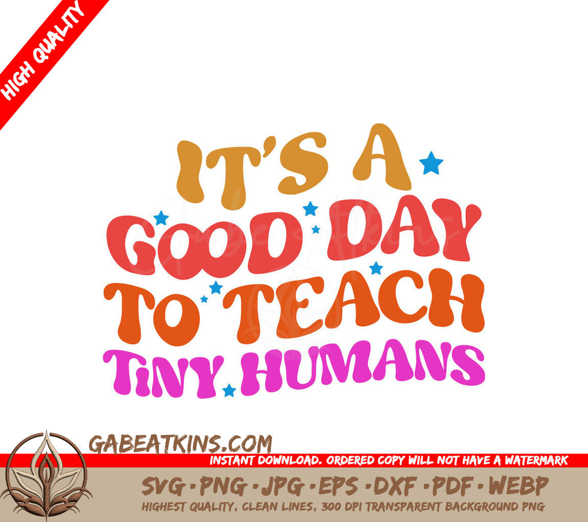 Teach Tiny Humans SVG Poster SVG