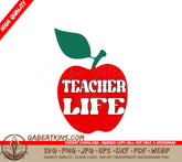 Red Apple Teacher Life SVG SVG