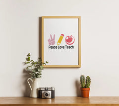 Peace Love Teach SVG Stickers SVG
