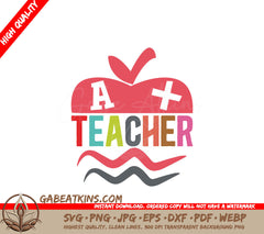 Teacher Apple SVG Printable Stickers SVG