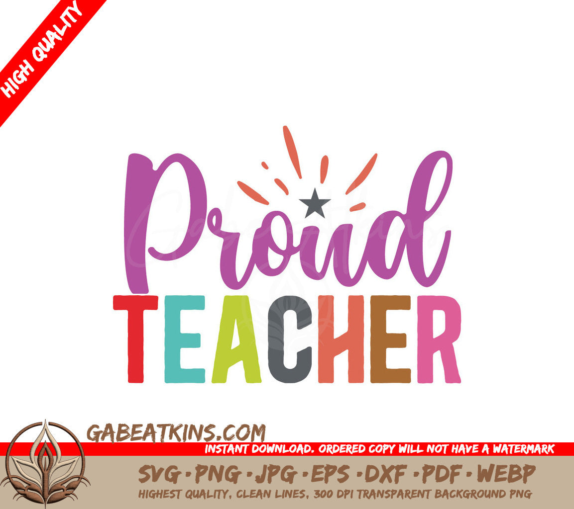 Proud Teacher SVG Stickers SVG
