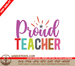 Proud Teacher SVG Stickers SVG