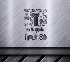 Sixth Grade Teacher SVG Design SVG