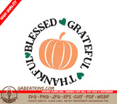 Thankful Pumpkin SVG Design SVG