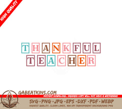 Thankful Teacher SVG Design SVG
