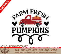Farm Fresh Pumpkin Truck SVG SVG