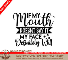 Funny Face Quote SVG Sticker SVG