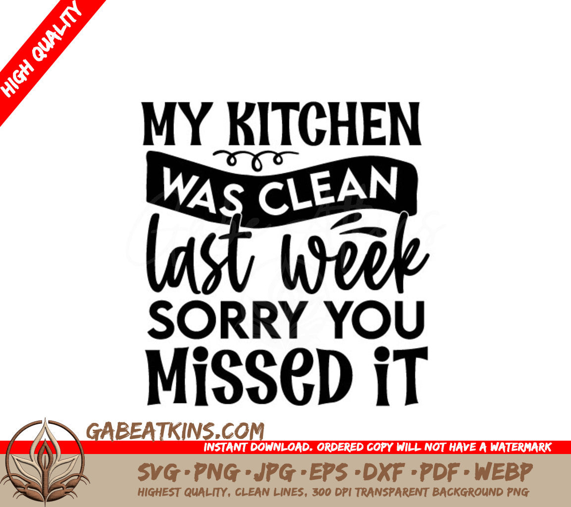 Funny Kitchen Clean SVG Sticker SVG