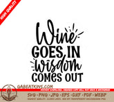 Wine Wisdom SVG Sticker SVG