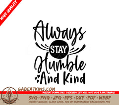 Humble & Kind SVG Quote Design SVG