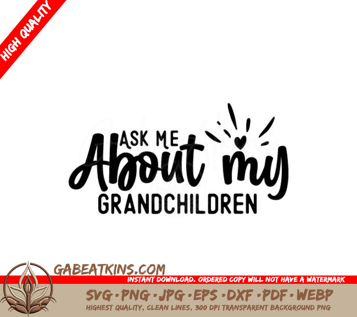 Grandkids SVG Sticker Design SVG