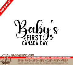 Babys First Canada Day SVG SVG