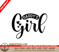 Daddys Girl Heart SVG SVG