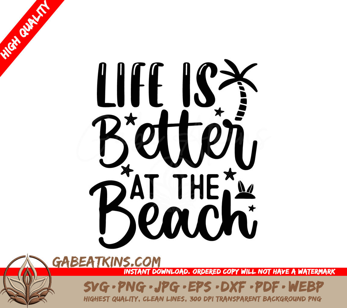 Beach Life SVG Sticker Design SVG