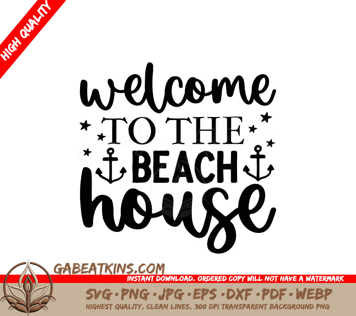 Beach House Welcome SVG Sticker SVG